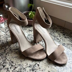 Jeffrey Campbell Women's Tan Suede Heeled Sandals